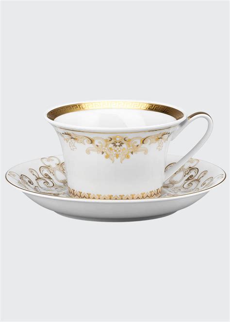 Versace Medusa Gala Gold Tea Cup & Saucer 